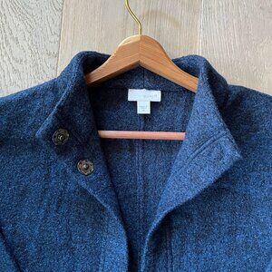 J Jill  Blue Wool Blend Jacket